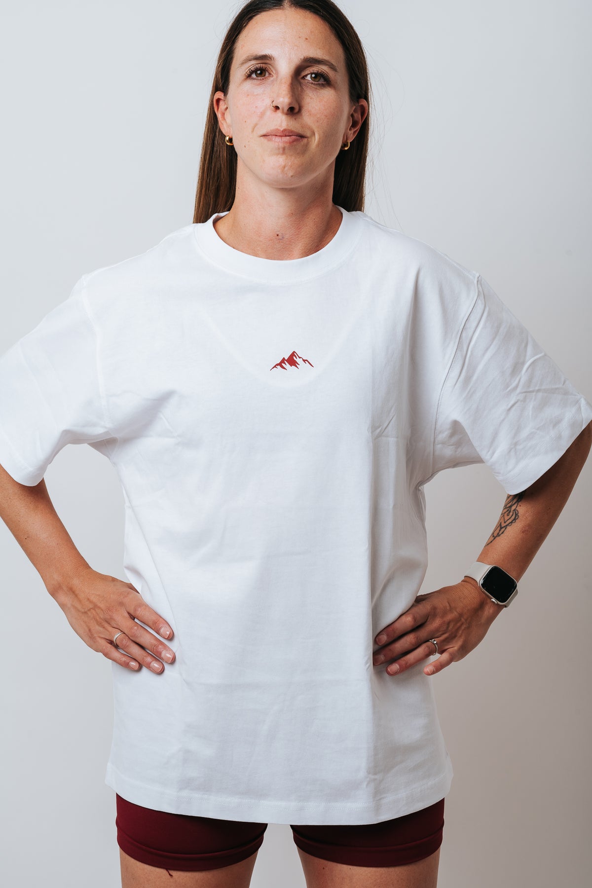 Altitude Blanc/Bordeaux (T-shirt unisexe)
